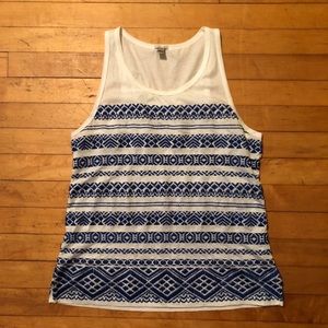 JCrew Embroidered Tank
